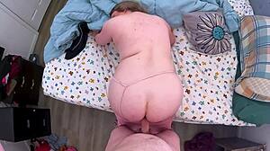 Creampie sex with stepmom in the morning pov