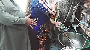 Indian village maid fucked in kitchen owner took advantage when she working alone in kitchen