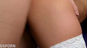 beautiful blonde milf in stockings gets fucked