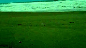 Exibicionista mostra tudo na praia com namorado em clima glamouroso!