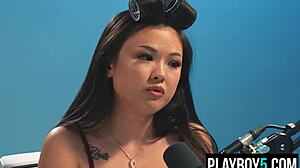 chinese girl lulu chu gives interview and masturbation to orgasm
