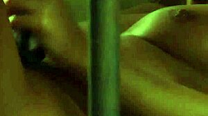 Hot lesbian slave fingers herself in bondage