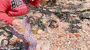 threesome two sluts thirsty for yellow piss drink more than 3 liters in public argentinian national park