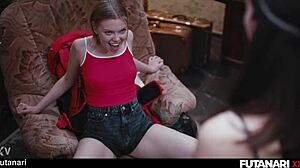 transgender supernatural threesome with lesbian girls growing futa cocks