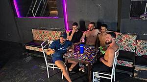 Muscular Brazilian Shemale Fucks At Dirty Bar