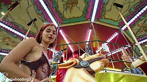 two blondes and bbc fuck on ferris wheel