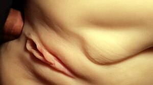 Her lubricated ass gets toyed up close