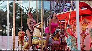 two blondes and bbc fuck on ferris wheel