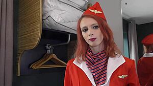 Darkminxx petit british air hostess tries bbc
