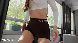 Her athletic body craves some steamy morning sex