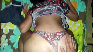 Clothed Teen Gets Anal Plug During Homemade Ride