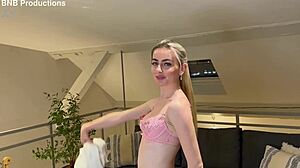 emily belle strips dildo anal and spits