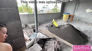 sneaky sex with daddy on construction site