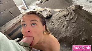 sneaky sex with daddy on construction site