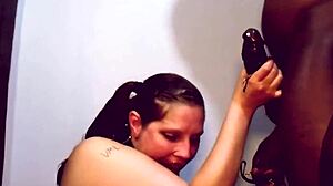 sloppy blowjob from my chocolate whore