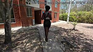 Asmr slim thick glasses girl explores outdoors showing her freaky side
