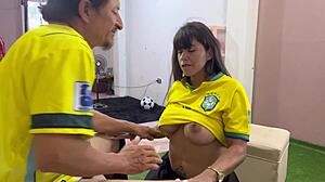 I celebrate the 2026 world cup with my stepfather and suck his dick until he cums
