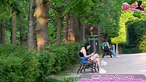 German blowjob date happens in public park