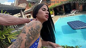 Fucking a hot brunette brazilian in the garden - gih ribeiro