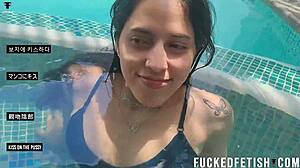 model helen star shares underwater wetlook in week 14