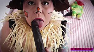 Scarecrow Dildo Play In Costume